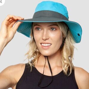 UV Protection Foldable Sun Hat blue color
